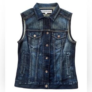 Express Jeans denim vest - womens XS
